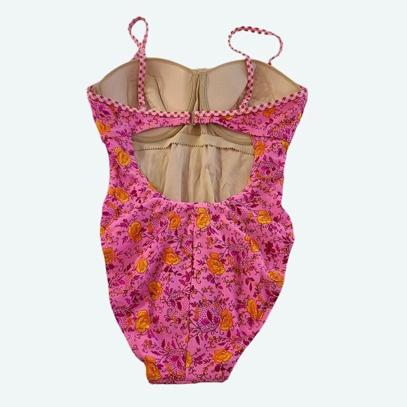 Victorias Secret Pink Floral‎ One Piece Swimsuit 8D - Picture 5 of 9